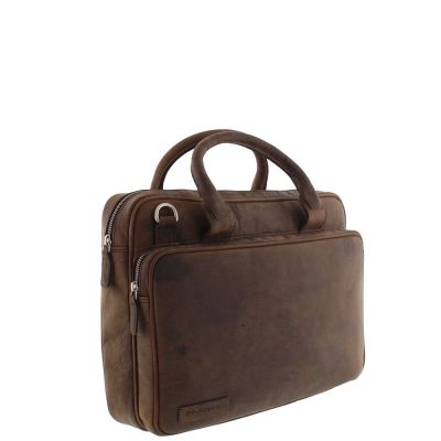Plevier Retro Bell Business Briefcase Bag 13-15 Inch Brown #3
